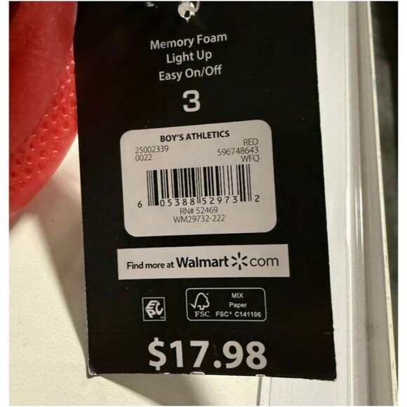 Athletic Works Little & Big Boys Light Play Athletic Sneakers Sizes 3 - Picture 4 of 6